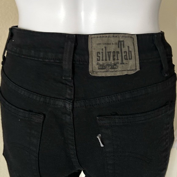 Levi’s Low Cut Silver Tab black jeans -size 3/4 - Picture 4 of 10